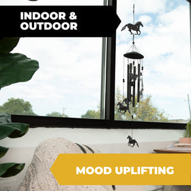Metal texture detail on VP Home wind chime shows durable, weather-ready craftsmanship.