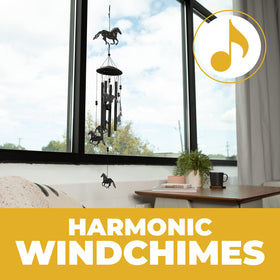 VP Home wind chime hanging on a porch adds rustic charm and calm tones.