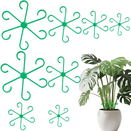 VPWHY 8-pcs plant stem supports in four sizes keep indoor plants upright.