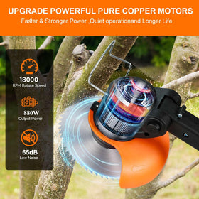 VQGCACG four cutting blades cover grass, weeds, shrubs