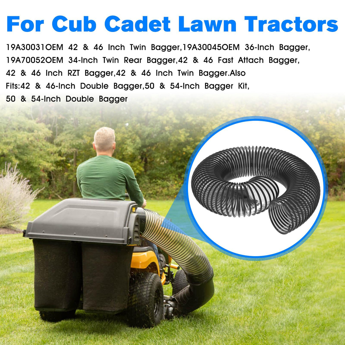 VQQLII bagger hose supports double and triple bagger kits for easy installation