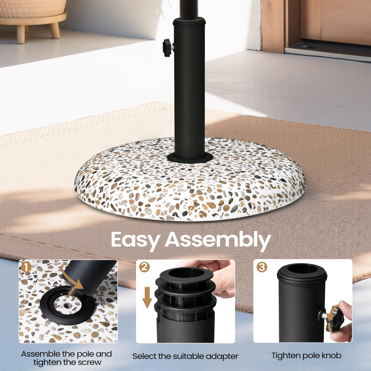 VredHom round-base design enhancing outdoor space aesthetics