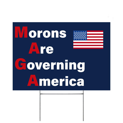 Vrogadso anti-trump yard sign 12x18 with bold messaging for curb visibility.