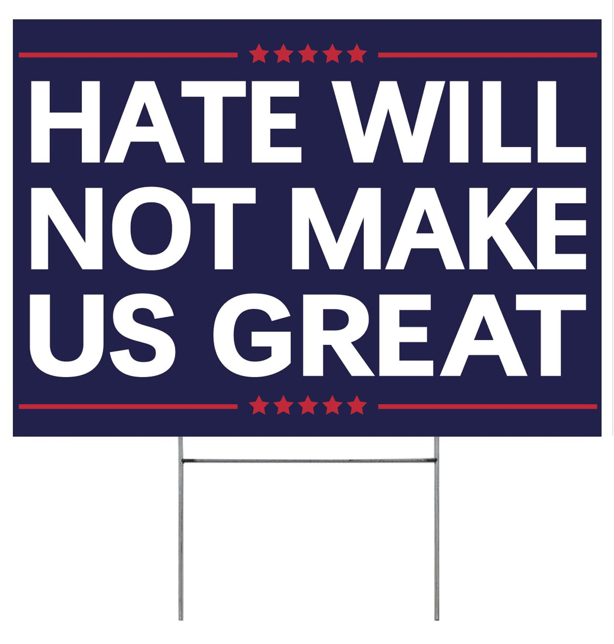 Vrogadso anti yard sign 12x18 front view for clear front yard display.