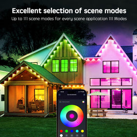 Vrribonx RGB outdoor lights showcasing color-cycle and vibrant hues.