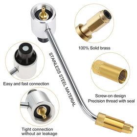 Inlets and outlets detail 1 inch-20 and 9/16 inch-18 UNF fittings for compatibility