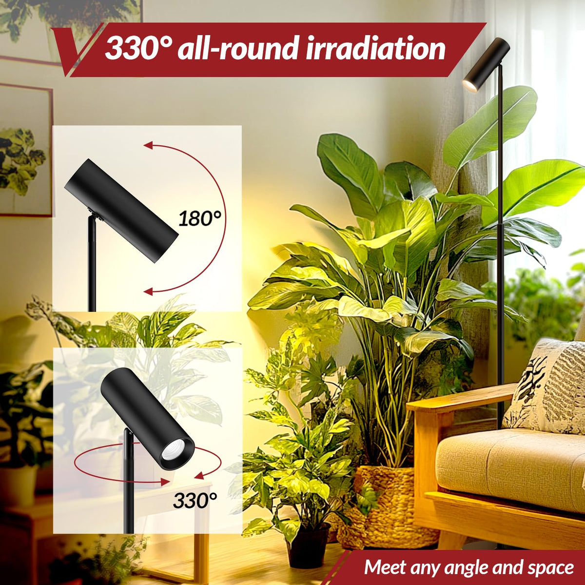 VShape COB aluminum bulb delivers efficient heat dissipation for longevity.