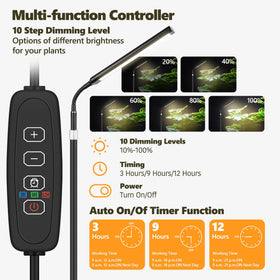 Vsoke Grow Light's stable metal base fits any room.