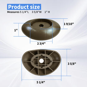 Vsttar Coleman round pool leg caps securing the frame for safety
