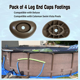 Vsttar 4-pack leg footings protecting pool legs and ground contact