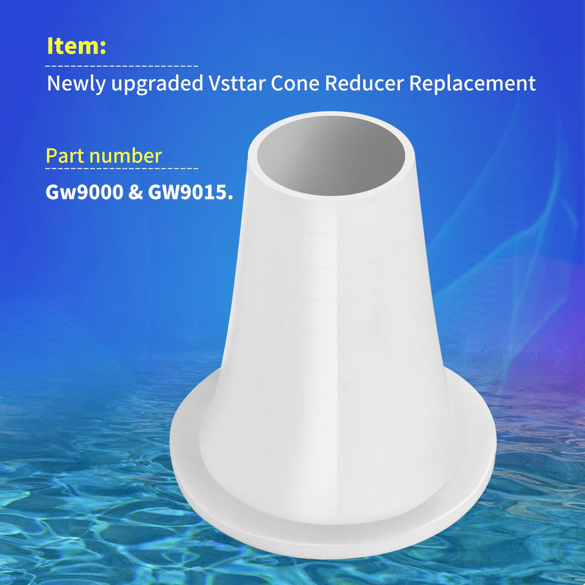 Vsttar GW9015 cone reducer installation at the end of the pool hose