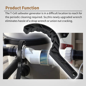 Vsttar wrench grip showing easy hand tightening in tight space.