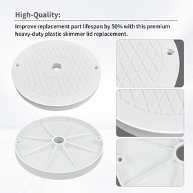 Vsttar heavy-duty plastic lid for reliable pool skimmer replacement.