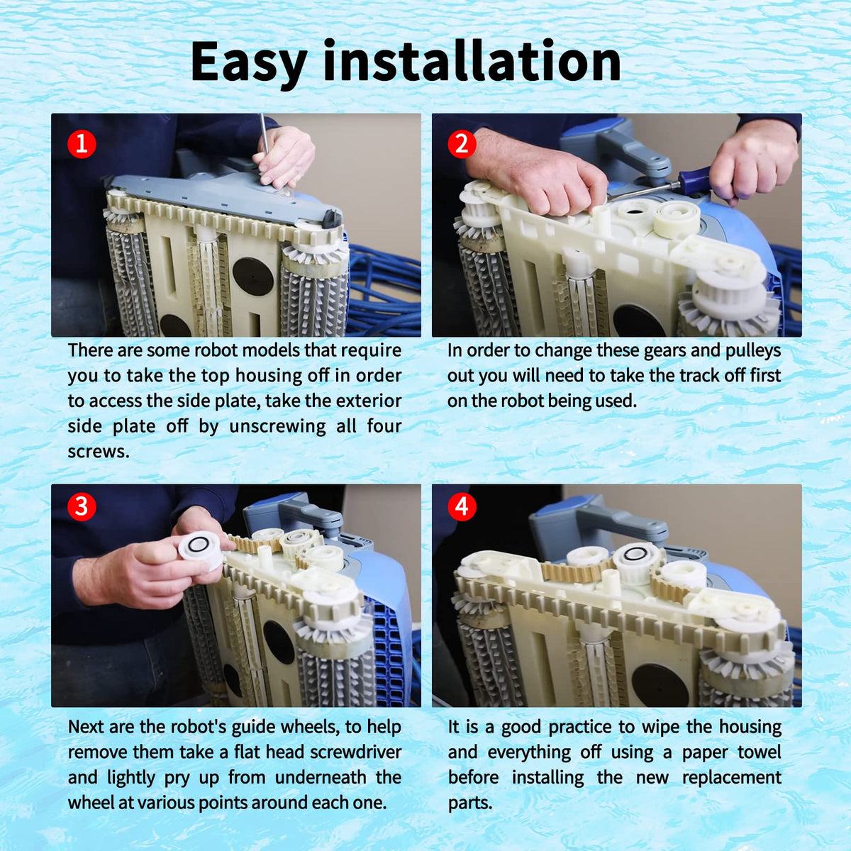 Vsttar high-quality materials ensure durability in wet pool environments.
