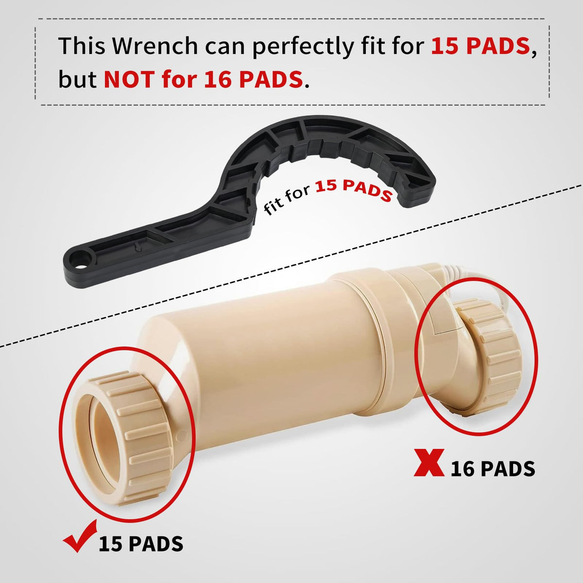 Durable plastic Wsttar wrench with scratch-resistant finish for longevity.