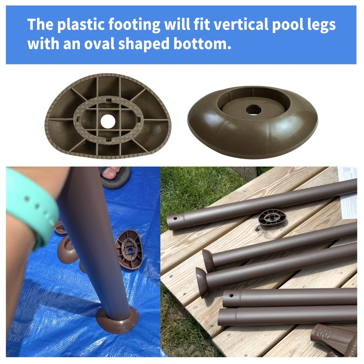 Vsttar setup demonstrating level and stable pool surface with leg caps