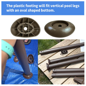Vsttar setup demonstrating level and stable pool surface with leg caps