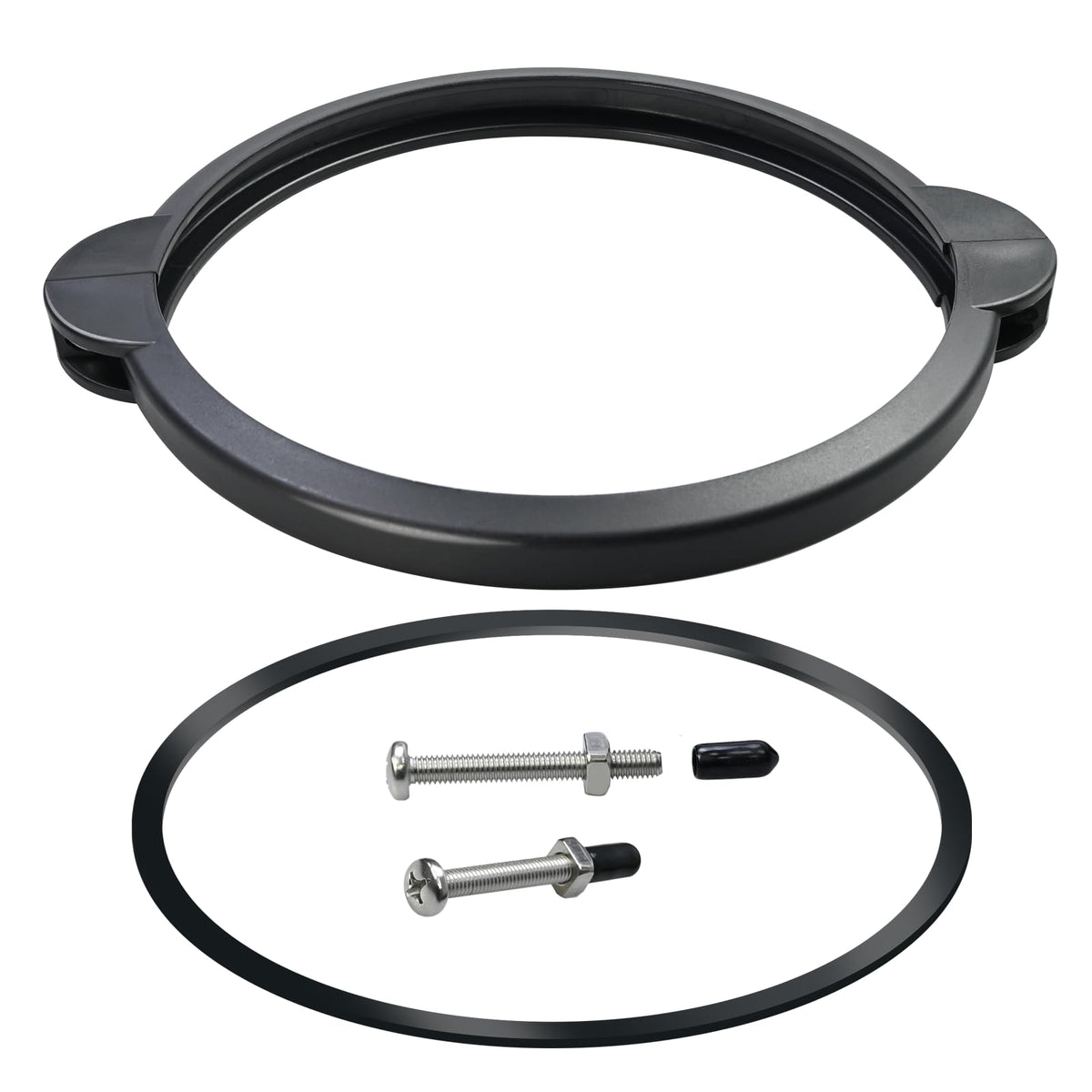 Vsttar SF90110-1 clamp collar ring installed on an Intex 10-inch filter for a secure seal.