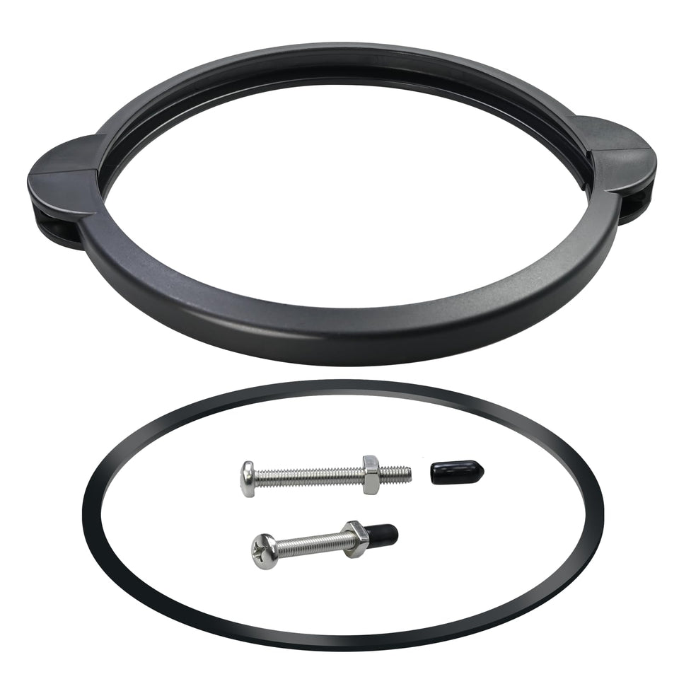 Vsttar SF90110-1 clamp collar ring installed on an Intex 10-inch filter for a secure seal.