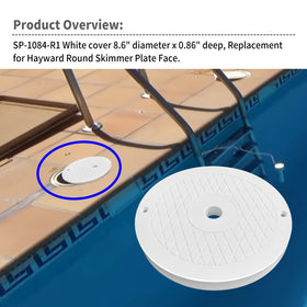 Vsttar skimmer cover side view shows heavy-duty plastic construction for durability.