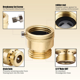 Vtenyeo backflow preventer for garden hose and outdoor spigots