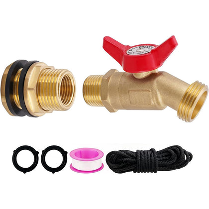 Vtenyeo brass rain barrel spigot for durable, leak-free water access.