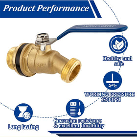 Vtenyeo solid brass construction ensures durable outdoor performance.