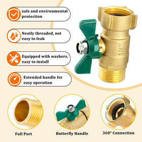 Vtenyeo heavy-duty brass construction resists corrosion in outdoor conditions.