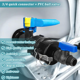 Vtenyeo IBC Tote Adapter durable polypropylene construction resists wear and corrosion.