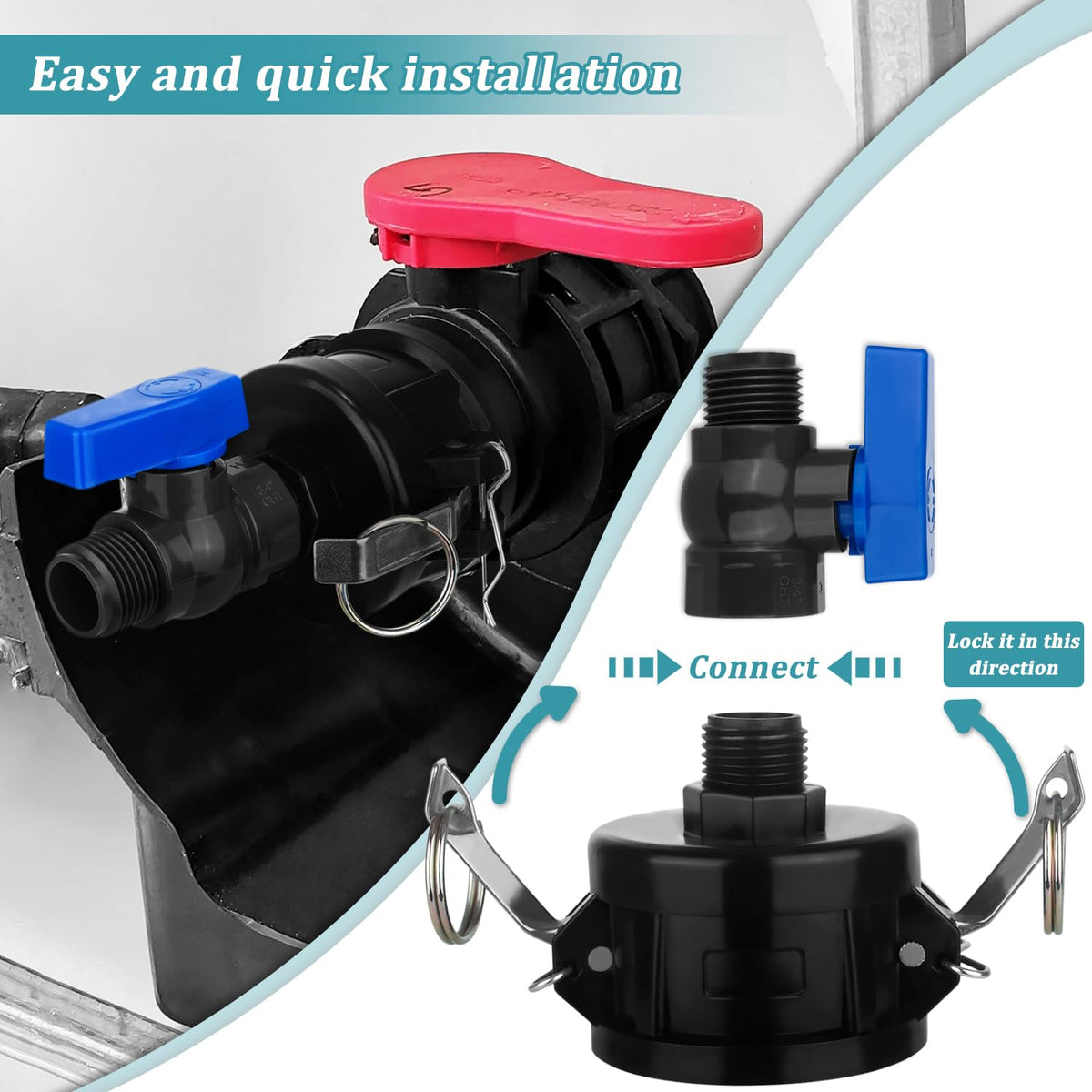 Vtenyeo IBC Tote Adapter seal kit seals connections to prevent leaks.