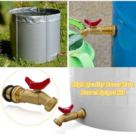 Vtenyeo installation kit compatible with hoses and rain barrels.