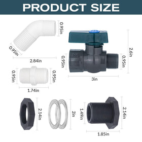 Vtenyeo bulkhead fittings assembly demonstrates leak-proof design