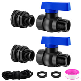 Vtenyeo rain barrel spigot kit bulkhead fitting for secure connection