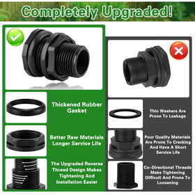 Vtenyeo garden hose shut-off on rain barrel kit for quick access