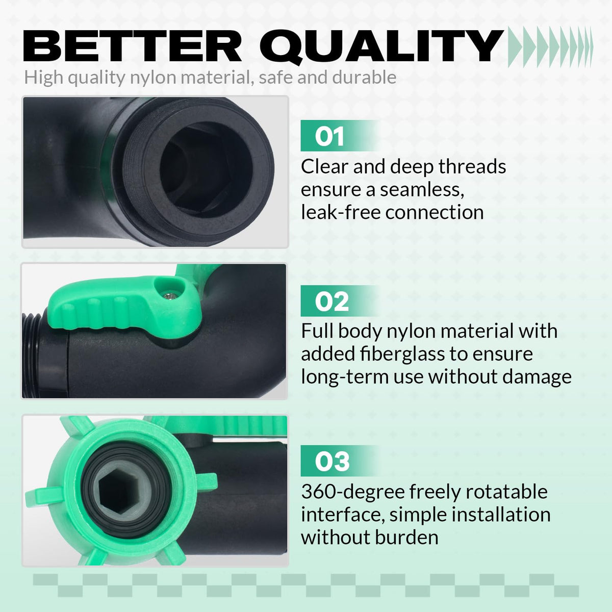 Vtenyeo RV and boat fittings simplify space-saving water hookups.