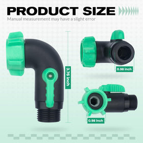 Vtenyeo shut-off valve with garden hose seals leak-proof connection.