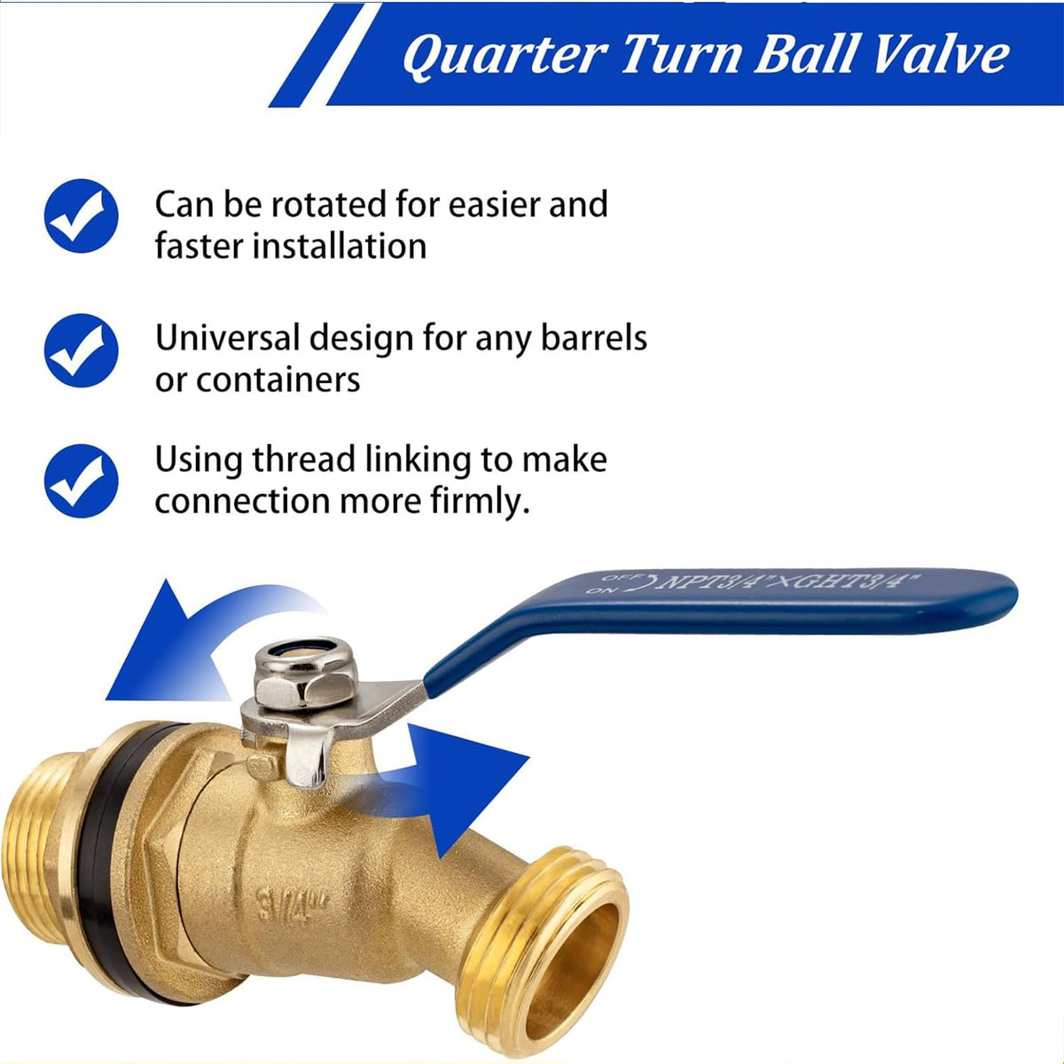Vtenyeo ergonomic handle enables easy operation even with gloves.
