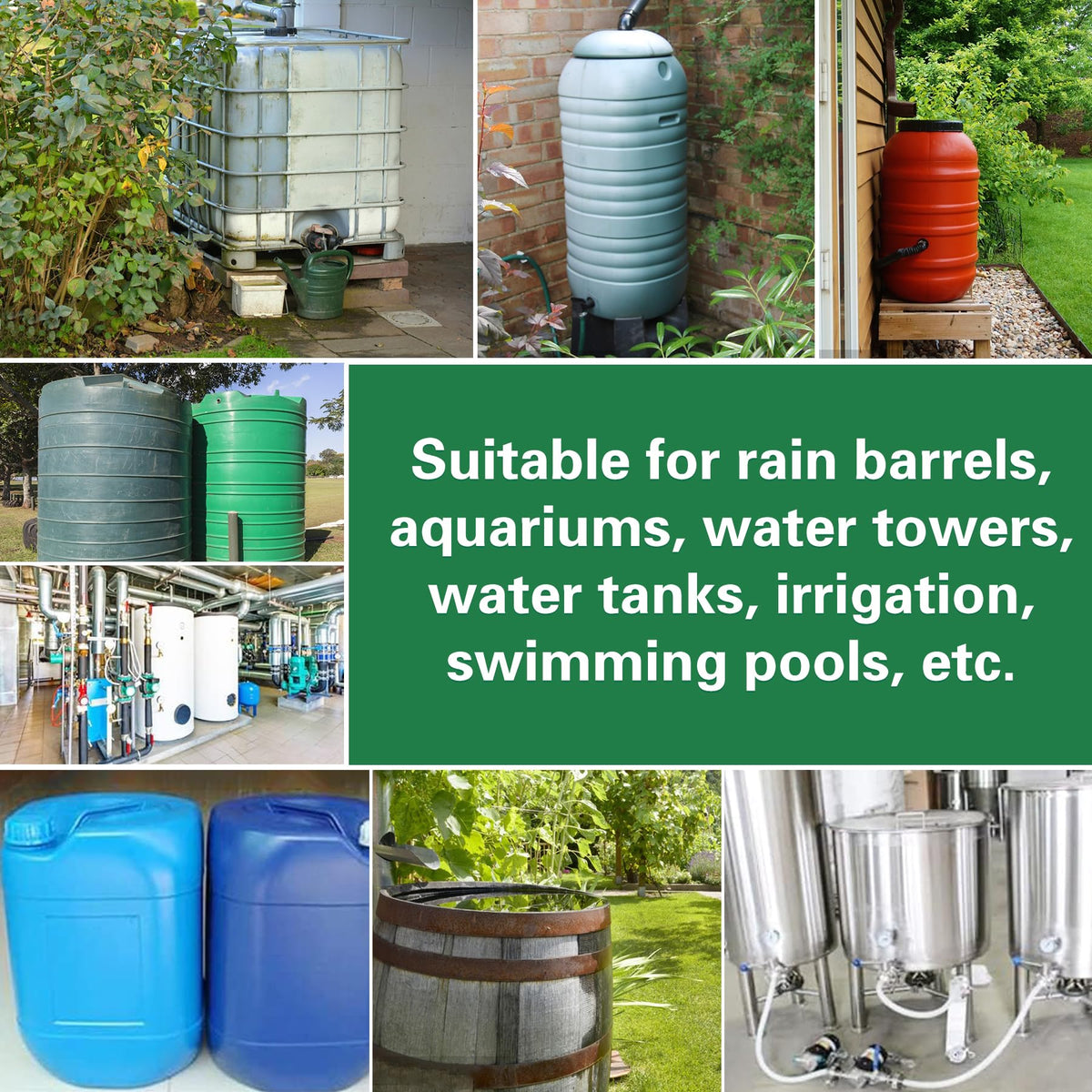Vtenyeo spigot kit versatile for water towers and home storage.