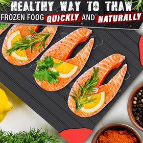V TOWER defrosting tray can thaw multiple items at once.