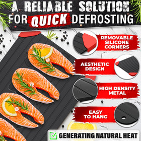 V TOWER non-stick aluminum tray cleans easily.