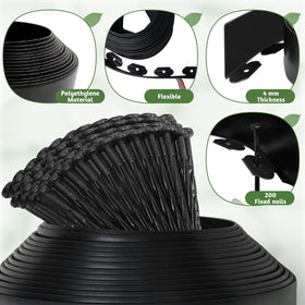 VUAOHIY UV-resistant edging, 4-inch height, keeps borders sharp year-round.