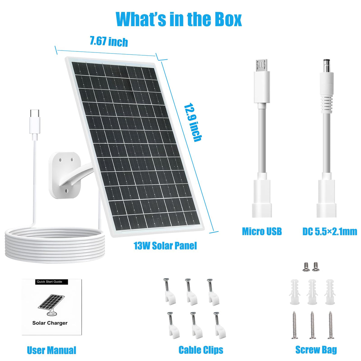 VUEBEE solar panel side bracket enables flexible angle for optimal sun.