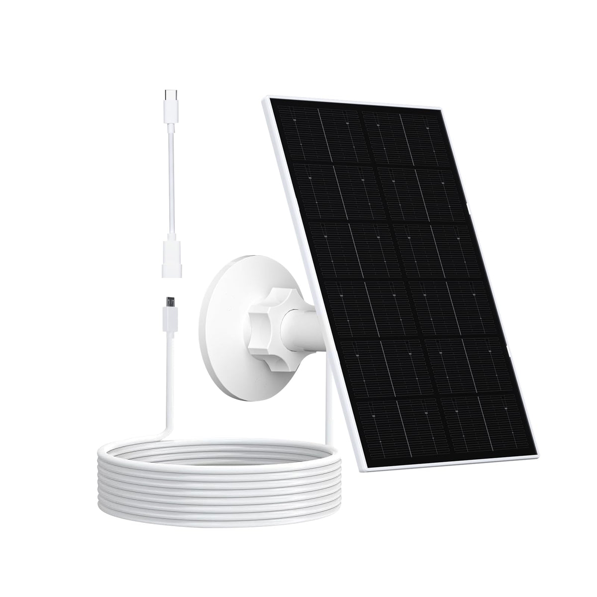VueBee 4W solar panel mounted on exterior for reliable camera charging