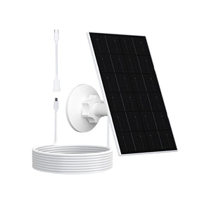 VueBee 4W solar panel mounted on exterior for reliable camera charging