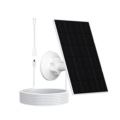 VueBee 4W solar panel mounted on exterior for reliable camera charging