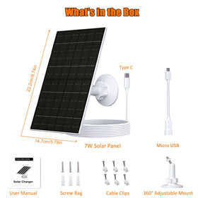 VUEBEE 7W solar panel delivering high-efficiency charging for Arlo cameras