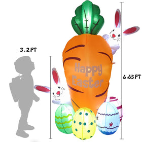 VURPOKSI Easter eggs base with Happy Easter sign enhances the festive scene