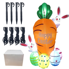 VURPOKSI LED lights brighten the carrot and rabbits for nighttime ambiance