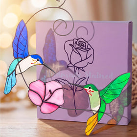 vusluna hummingbird glass garden decor brightens patios and walls