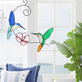 vusluna hummingbird window hanging measures 10 by 8 inches